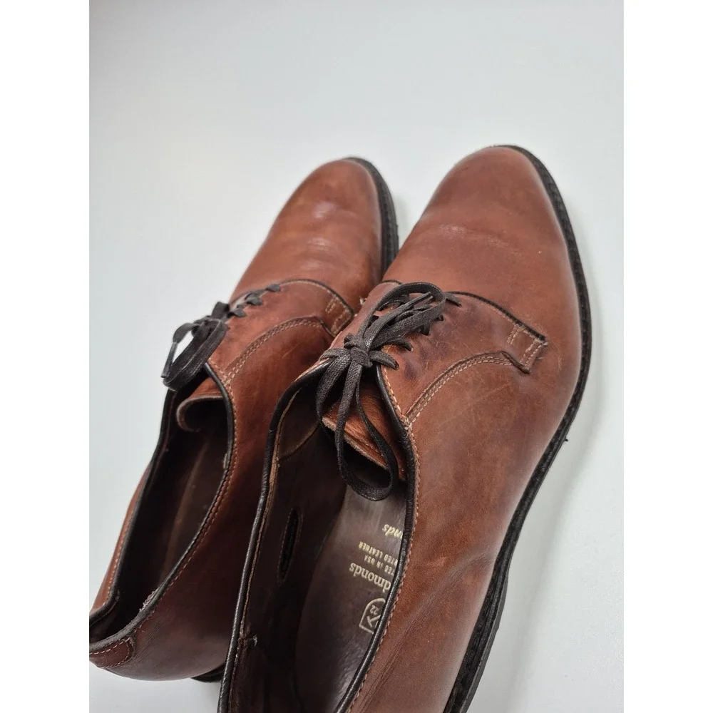 Allen Edmonds Badlands Shoes Mens Size 11.5 D Brown Leather Derby Rubber Sole